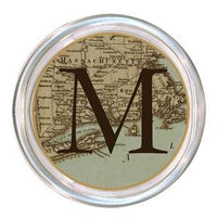 Monogrammed Antique Northeast Map Coaster