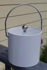 Monogrammed White Ice Bucket