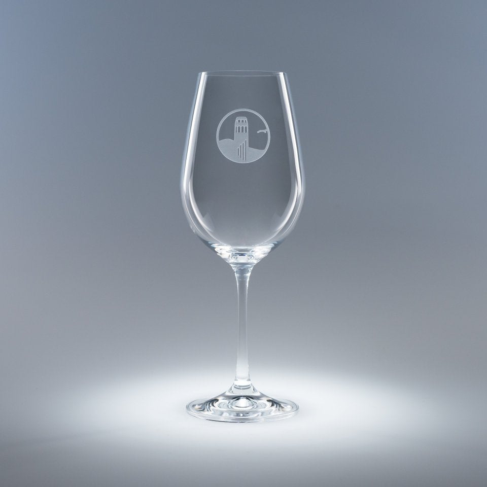 Monogrammed White Wine Glasses