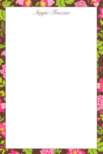 Brown Floral Notepads