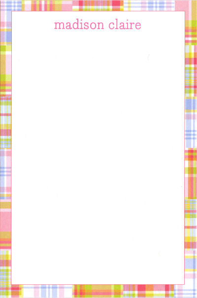 Pink Madras Patch Notepads