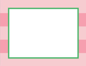 Rugby Pink Flat Notecard  