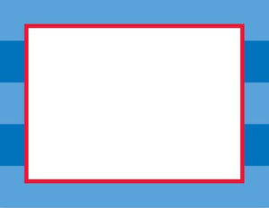 Rugby Blue Flat Notecard  