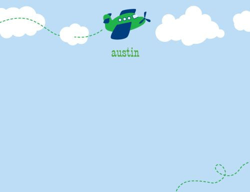 Airplane Flat Notecard