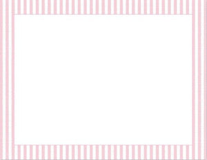Seersucker Pink Flat Notecard  