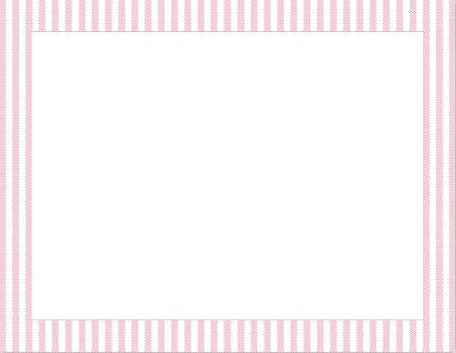 Seersucker Pink Flat Notecard  