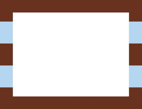 Rugby Blue and Brown Flat Notecard