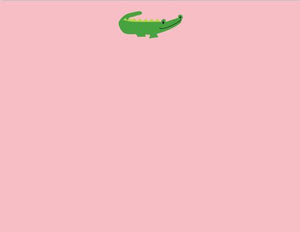 Alligator Pink Flat Notecard