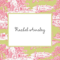 Toile Magenta and Green Foldover Note