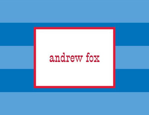 Rugby Blue Foldover Note