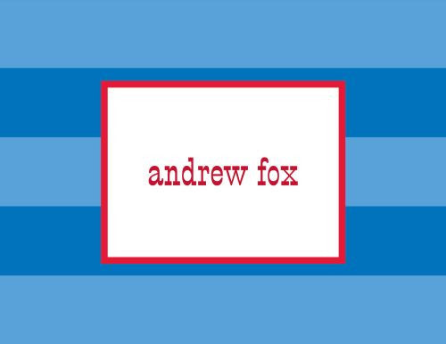 Rugby Blue Foldover Note