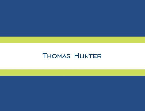 Stripe Lime & Navy Folded Notes