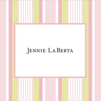 Multistripe Pink Foldover Note