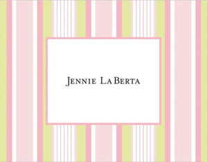 Multistripe Pink Foldover Note