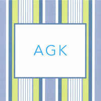 Multistripe Blue Folded Notes