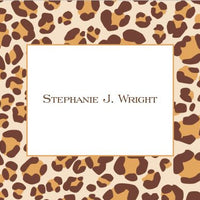 Leopard Brown Foldover Note