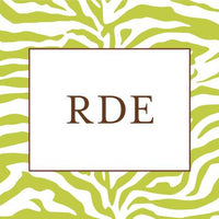 Zebra Green Foldover Note
