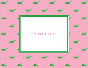 Whale Pink Foldover Note