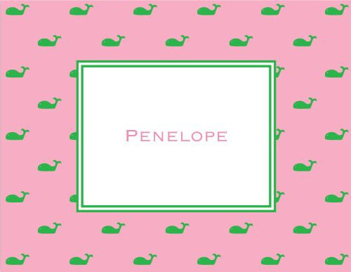 Whale Pink Foldover Note
