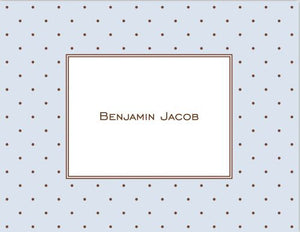 Brown Dot with Blue Foldover Note