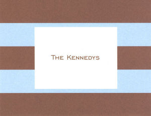 Blue & Brown Rugby Stripe Folded Notes