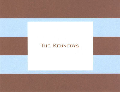 Blue & Brown Rugby Stripe Folded Notes