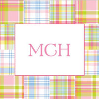 Madras Patch Pink Foldover Note