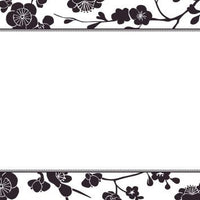 Blossom Black Flat Notecard