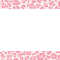 Pink Leopard Flat Notecard