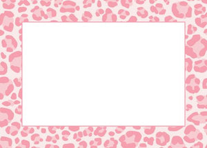 Pink Leopard Flat Notecard