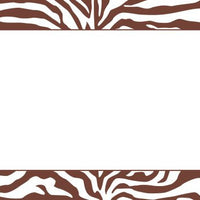 Zebra Brown Flat Notecard