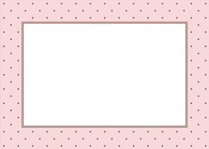 Brown Dot with Pink Flat Notecard