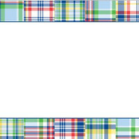Madras Patch Blue Flat Notecard