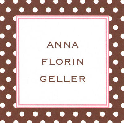 Brown Polka Dot Square Sticker