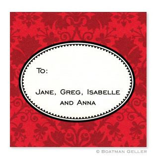Damask Red Stickers
