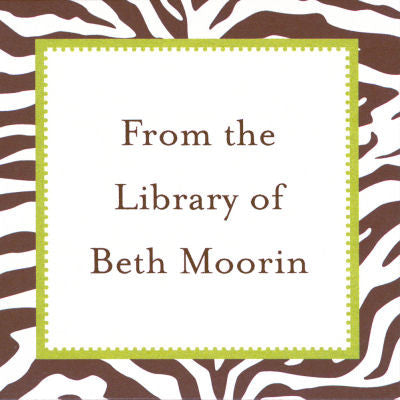 Brown Zebra Square Sticker