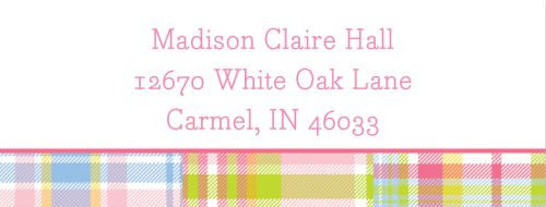 Madras Pink Address Label