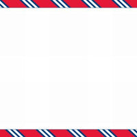 Repp Tie Red and Navy Flat Notecard