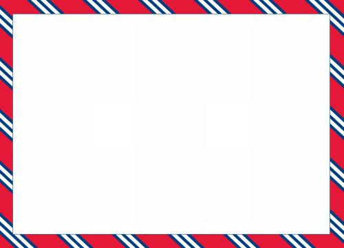 Repp Tie Red and Navy Flat Notecard
