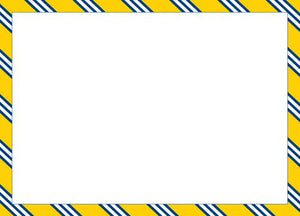 Repp Tie Yellow and Navy Flat Notecard