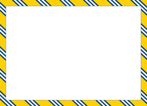 Repp Tie Yellow and Navy Flat Notecard