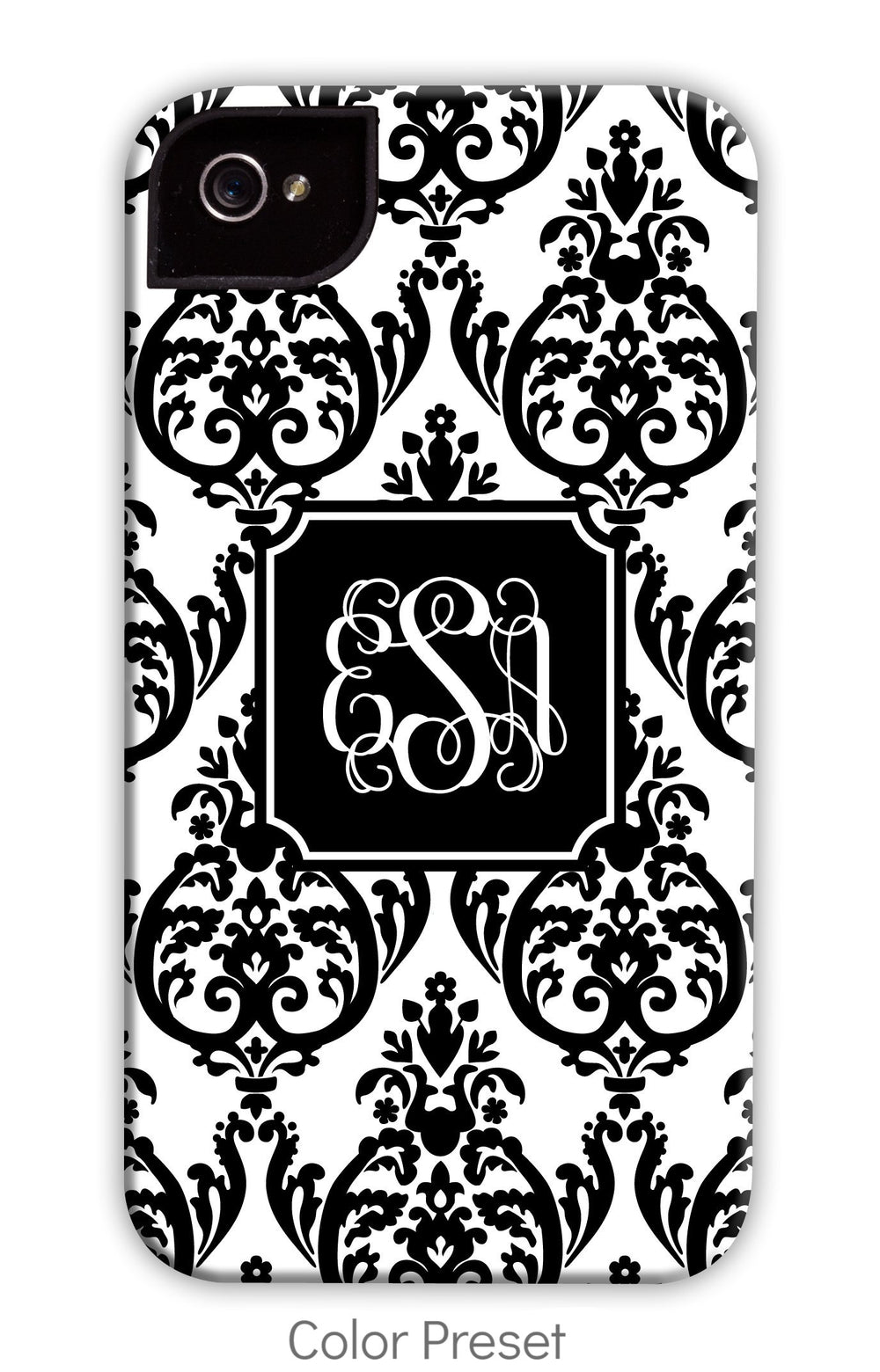 Madison Damask Black Phone Case