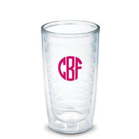 Monogrammed 16oz Tervis Tumblers (Clear)