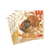 Woodland Turkey Cocktail Napkin and Guest Towel
