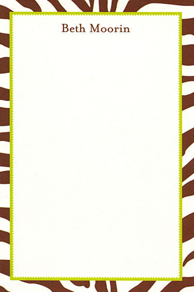 Brown Zebra Notepads