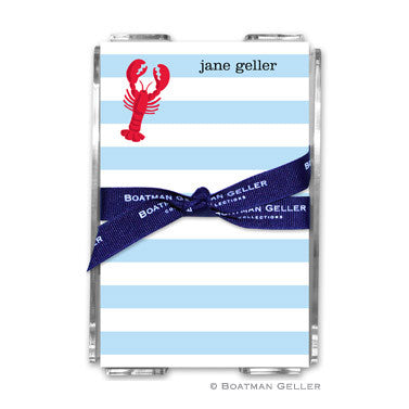 Stripe Lobster Notepad