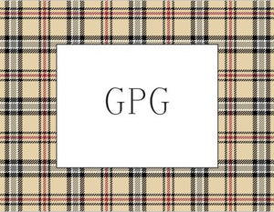 Town Plaid Foldover Note
