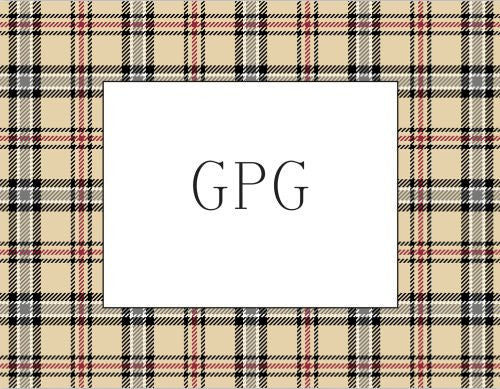 Town Plaid Foldover Note