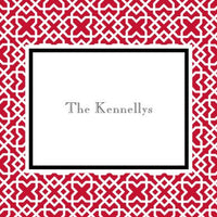 Mod Red Lattice Folded Notes