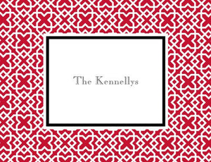 Mod Red Lattice Folded Notes